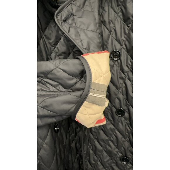 Burberry Women's Tything Diamond Quilted Double Breasted Coat Black XL - Picture 3 of 9